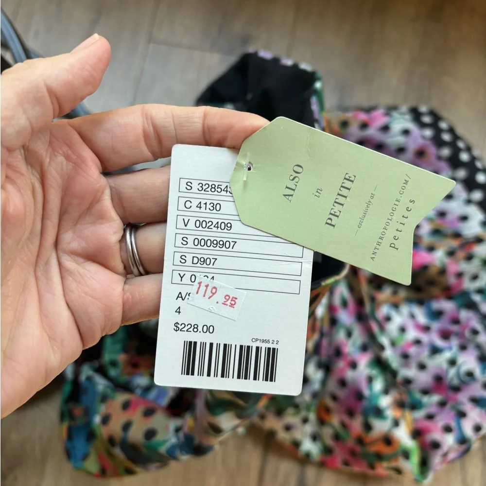 NEW ✨Anthropologie COREY LYNN CALTER Floral Polka Dot Strapless Dress 4 PROM - Picture 9 of 10